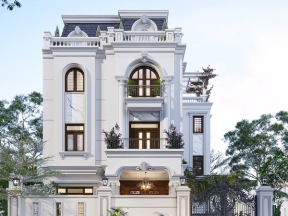 Full file cad biệt thự 3 tầng tân cổ điển kích thước 8x15m