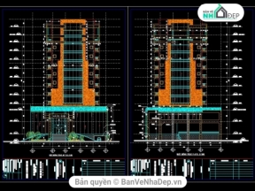 Full file xây dựng kiến trúc của khách sạn Hải Âu - Bình Định