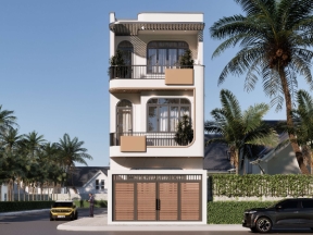 Full hồ sơ bản vẽ nhà phố 3 tầng 5x12m