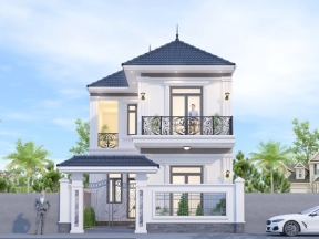 Full hồ sơ BVTC kiến trúc kết cấu biệt thự 2 tầng 7.8x11m