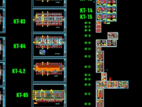 Full hồ sơ kiến trúc, kết cấu, điện, nước nhà làm việc cơ quan 3 tầng 14 gian, kích thước xây dựng 10x50m