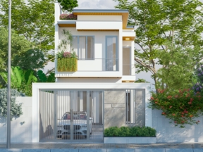 Full hồ sơ nhà phố 2 tầng 6x16m | 4PN – Thang giữa – Phù hợp gia đình 2–3 thế hệ