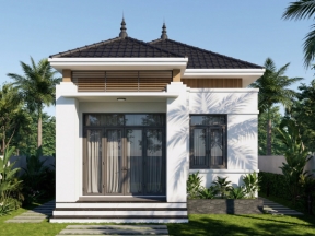 Full hồ sơ thiết kế 1 tầng 6x19.28m mái nhật