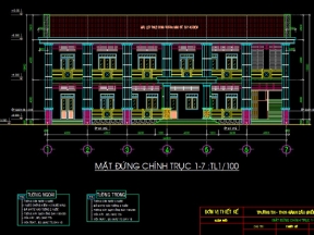 Full hồ sơ thiết kế CAD trường THCS Gành Dầu 9x24m