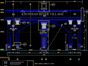 Full hồ sơ thiết kế cổng chào khu đô thị SUN GROUP