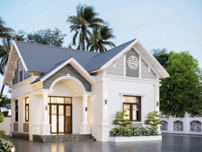 Full hồ sơ thiết kế nhà 1 tầng mái thái kích thước 10x9m