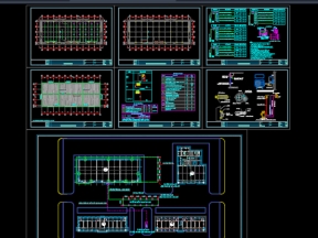 Full mẫu bản vẽ kiến trúc, kết cấu, điện, nước nhà xưởng vật tư thiết bị, diện tích xây dựng 20x50m