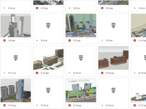 Full mẫu thư viện su trọn bộ 17 mẫu building complex quần thể kiến trúc. 