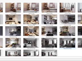 Hình ảnh Phối cảnh nội thất nhà phố 2 tầng 4.5x26m, kèm cad bố trí vật dụng