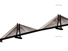 Hình mẫu revit cầu dây văng 3 nhịp