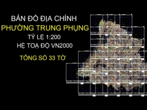 Hồ sơ bản đồ địa chính phường trung phụng, quận đống đa, tỷ lệ 1:200 theo hệ tọa độ vn2000