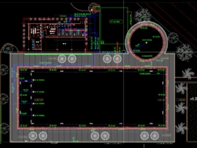 Hồ sơ bản vẽ bể bơi 4 mùa vip 20x50m kích thước kc đn tm