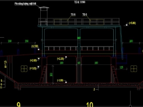 Hồ sơ bản vẽ cống thủy lợi 2x3.5x3.2m có dàn van model cad