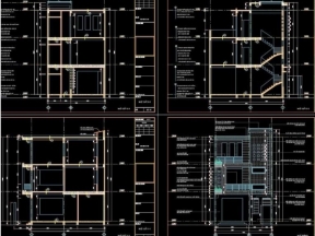 Hồ sơ bản vẽ mẫu nhà phố 3 tầng diện tích 7x9m