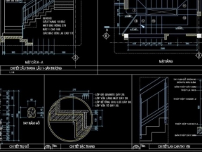 Hồ sơ bản vẽ nhà biệt thự 3 tầng 7.9x13.4m