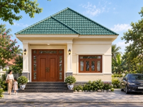 Hồ Sơ Bản Vẽ Nhà Mái Nhật 7x12m Sang Trọng, Tối Ưu Công Năng (3 PN + Thờ)