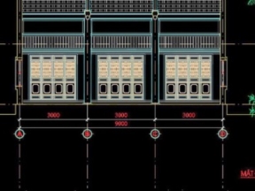 Hồ sơ bản vẽ nhà thờ họ 3 gian kích thước xây dựng 9x10m