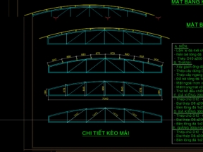 Hồ sơ bể nước nổi 7×25.2m có mái che bằng thép