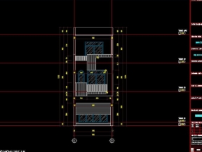 Hồ sơ cad file cad nhà ở 3 tầng cao cấp 5x20m đẹp