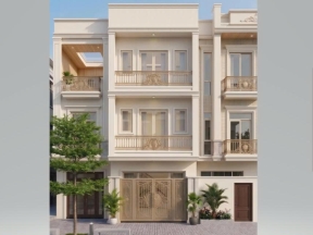 Hồ sơ cad thiết kế nhà phố 3 tầng hiện đại 5x16m đẹp