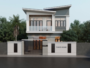 Hồ sơ file cad mẫu biệt thự 2 tầng cao cấp 8.1x8.8m