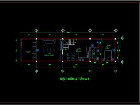 Hồ sơ file cad nhà 2 tầng cao cấp (4.5x18m)