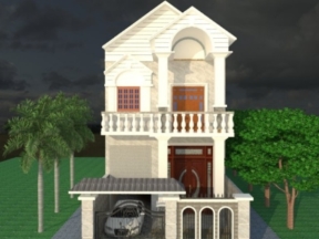 Hồ sơ file cad nhà dân 2 tầng diện tích 6x17m