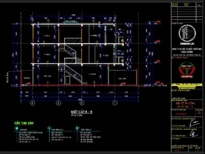 Hồ sơ file cad nhà dân 3 tầng cao cấp (5x20m)