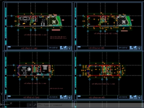 Hồ sơ file cad nhà phố 3 tầng 5x14.2m tại bình dương
