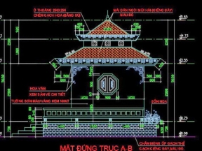 Hồ sơ file cad nhà thờ họ 3.3x3.3m