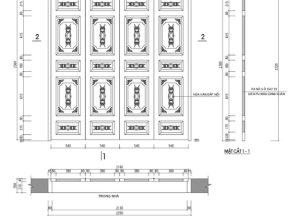 Hồ sơ file cad nhà thờ họ 5 gian 7.5x15.5m file kiến trúc