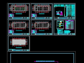 Hồ sơ file cad nhà xưởng sửa chữa ô tô 10x30m đầy đủ kiến trúc, kết cấu, điện, nước