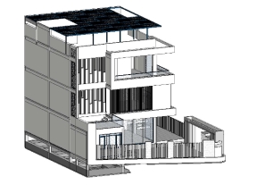 Hồ sơ file revit thiết kế Biệt thự 3 tầng hiện đại 15.5x14m