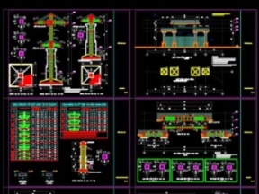 Hồ sơ hồ sơ đầy đủ cổng trường – đầy đủ kiến trúc và kết cấu