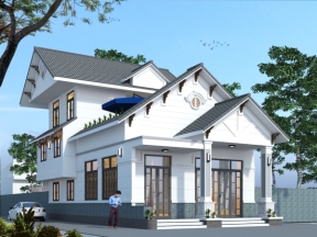 Hồ sơ kiến trúc – kết cấu – su nhà dân 2 tầng 8.8×8m