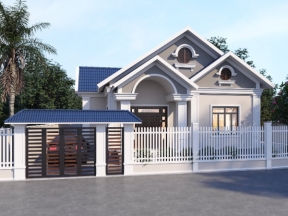 Hồ sơ mẫu nhà cấp 4 mái thái 12.5x15.9m