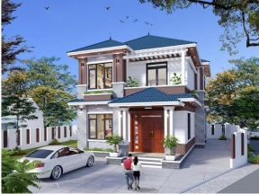 Hồ sơ mẫu nhà mái nhật 2 tầng 8x15m