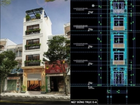 Hồ sơ mẫu nhà phố 4 tầng tân cổ điển 3x15m