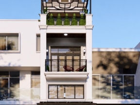 Hồ sơ Nhà phố 4 tầng tân cổ điển 4.5x20m (CAD Kiến trúc & 3D SketchUp)