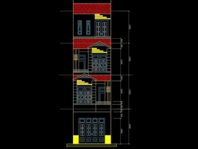 Hồ sơ nhà phố lệch tầng 4.2x16m đầy đủ kiến trúc, kết cấu, điện nước