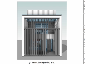 Hồ sơ revit + dwg mẫu đầy đủ kiến trúc + kết cấu + điện nước + kinh phí (pdf+cad) nhà có gác lửng 5x11.2 m