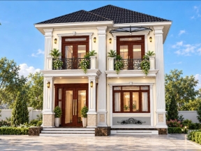 Hồ sơ thiết kế biệt thự 2 tầng mái Nhật 8x12m – Full kiến trúc, kết cấu, điện nước và SketchUp