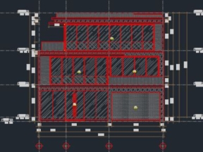 Hồ sơ thiết kế cad Quán Spa làm đẹp 3 tầng 13x15.6m (KT, ĐN chi tiết)