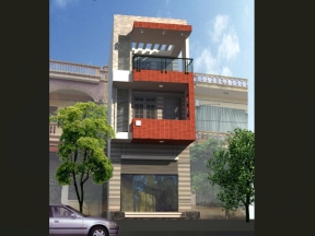 Hồ sơ thiết kế kiến trúc nhà phố 3 tầng 5x20m