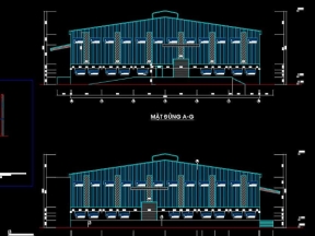 Hồ sơ Thiết kế nhà kho kết cấu thép 35x65m