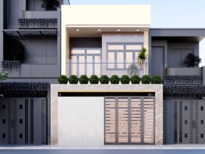 Hồ sơ thiết kế nhà phố 2 tầng hiện đại 5.4x14.9m