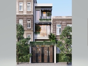 Hồ sơ thiết kế nhà phố 3 tầng hiện đại 4x23m