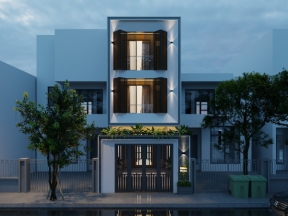 Hồ sơ thiết kế nhà phố 3 tầng hiện đại 5x19.8m