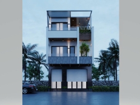 Hồ sơ thiết kế nhà phố 3 tầng hiện đại 6x10.5m