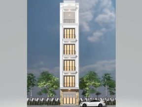 Hồ sơ thiết kế nhà phố 6 tầng tân cổ điển 4x10m